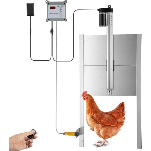 Timing Control Chicken House Automatic Door Opener With Timer, Light Sensor Door Opening Farm 110-220V Chicken Pets Opener farm