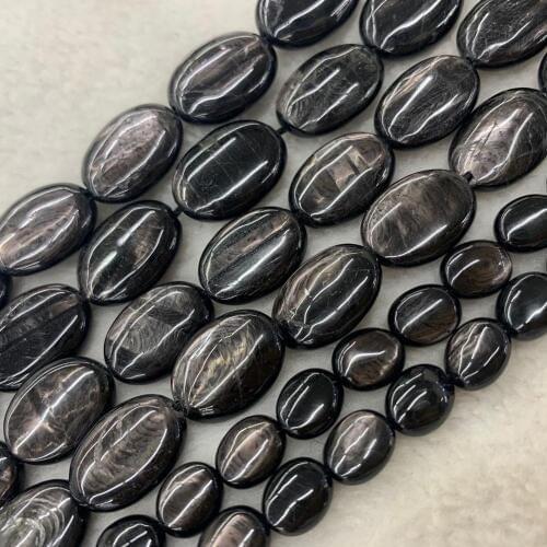 Oval shape Hypersten / Hypersthene stone beads natural stone beads DIY loose beads for jewelry making strand 15" wholesale
