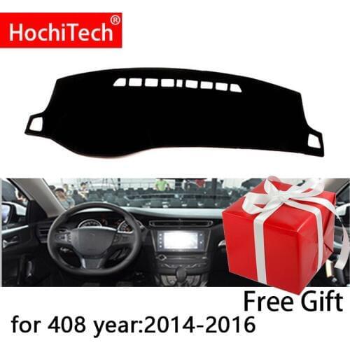 For Peugeot 408 2014-2017 Right and Left Hand Drive Car Dashboard Covers Mat Shade Cushion Pad Carpets Accessories