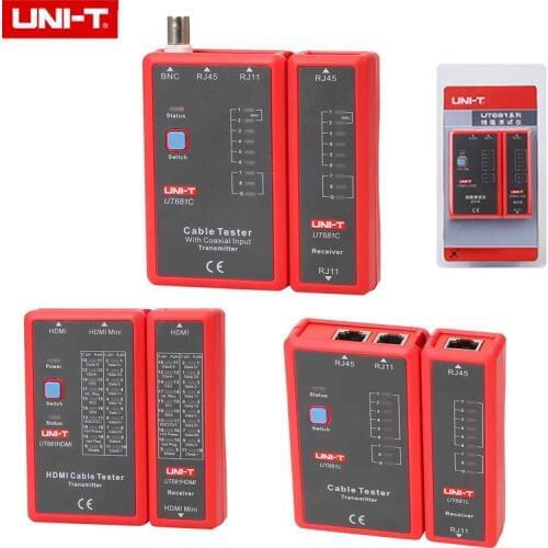 UNI-T UT681L UT681C UT681HDMI Cable Tester LAN Auto Network LED Tester Ethernet Telephone BNC HDMI Repair Tool