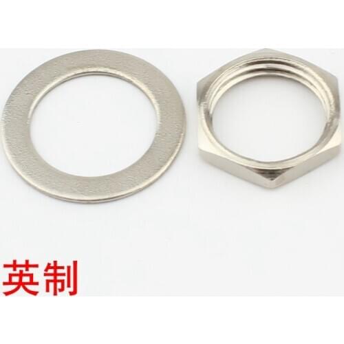 The copper foil inch cable F plug nut nut + F plug gasket fixing screw thread