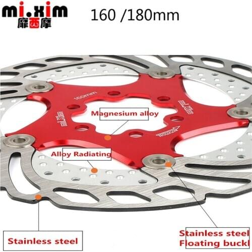 Mi. Xim MTB Bike Radiating Disc Floating Disc 160 / 180mm Six Hole Brake Disc Six Inch Bicycle Brake rotors Brake Accessories