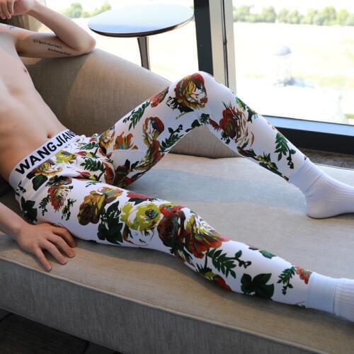 Men Thermal Underwear Autumn Winter Heat Trousers Flannel Thicken Long John Men Thermal Pants Double-deck Size M-XXL