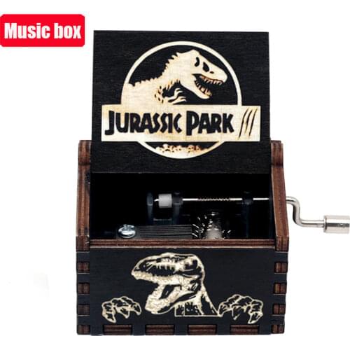 New Carved Hand Operated Many styles Jurassic Park Music Box Christmas Childrens Gifts Family Decoration