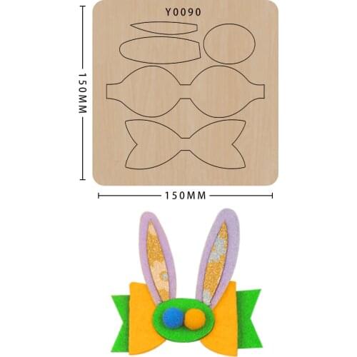 New Rabbit Ears Bow Die Cutting Mold Wood Die Diy Craft Folding Flower Scrapbooking Cutting Dies Multiple Various Pattern Series