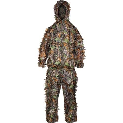 3D Leaves Bionic Hunting Clothes Ghillie Suits Sniper Birdwatch Airsoft Camouflage Clothing Tops and Pants Hunting Accessories