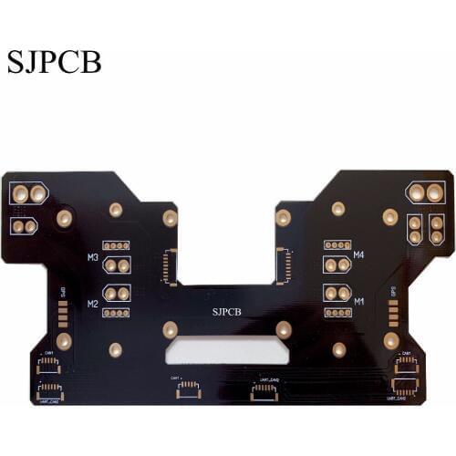 SJPCB Black Mask Color Immersion Gold Board No Limitation for Outline Logo Special Sharpe PCB is Available