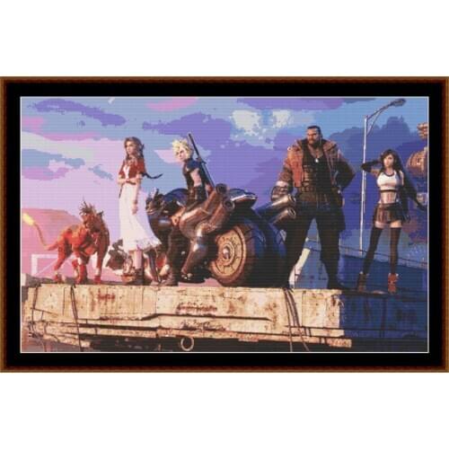 Drop Shipping Embroidery Super Family Counted Cross Stitch Instructions with 100% Cotton Flosses & Free Shipping for Home Decor