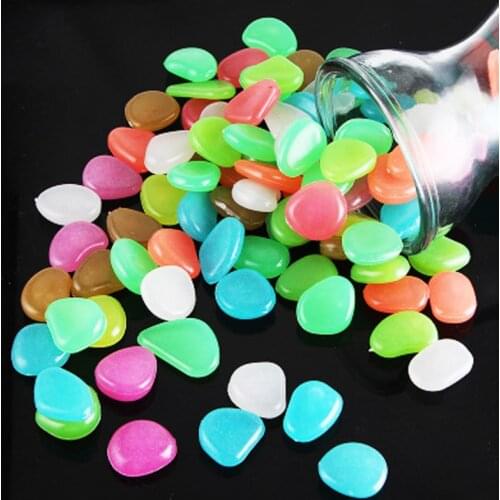 50pcs Glow In The Dark Garden Pebbles Glow Stones Rocks For Walkways Garden Path Patio Lawn Garden Yard Decor Luminous Stones