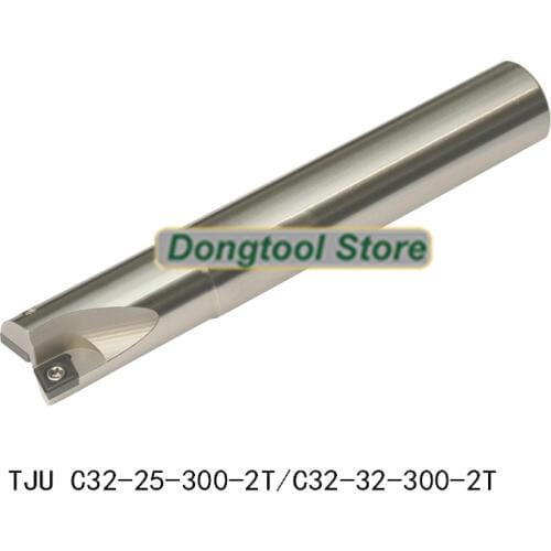 TJU C32 25 300 C32 32 300 2T end mill Shoulder Cutter For Milling Machine 2Flute of cnc lathe turning tools without blade