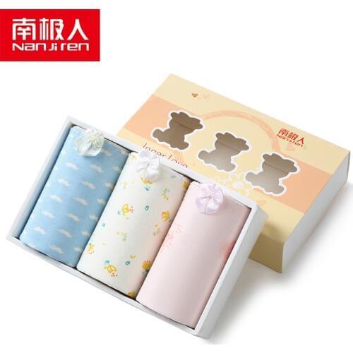 NANJIREN Girls Underwear 3 Piece Kids Cartoon Children Shorts Panties for Baby Girls Print Color Teenager Girls Underpants 4-16T