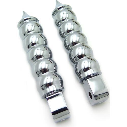 Aftermarket free shipping motorcycle parts Chrome Calabash Footpegs For Yamaha Road Star Warrior 2002-2009 Front
