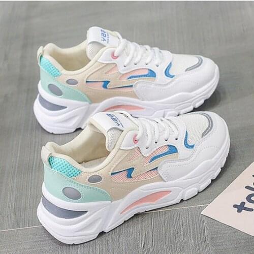 Sports Shoes Female 2021 Spring New White Shoes Female Student Running All-Matching Casual Womens Shoes
