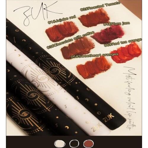 ZUK 6 Colors Mousse Texture Lip Glaze Velvet Matte Liquid Lipstick Waterproof Long-lasting Moisturizing Sexy Lip Cosmetics TSLM2