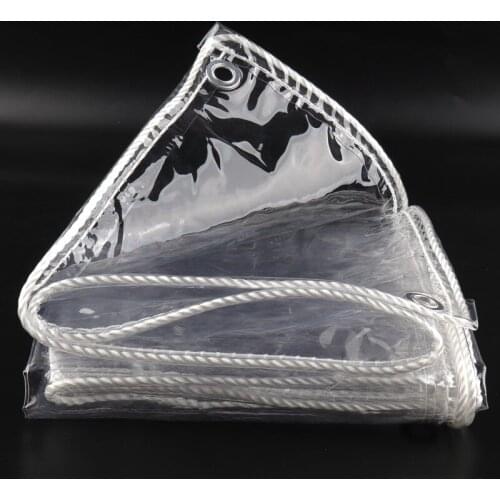 0.3mm Thick Transparent PVC Tarpaulin Clear Window Waterproof Tarp Balcony Bonsai Succulent Plant Keep Warm Rainproof Cloth