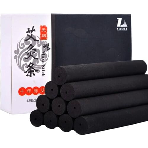 14mm*120mm*12pcs ten years smokeless Chen Ai hight quality acupuncture moxibustion moxa column moxa sticks