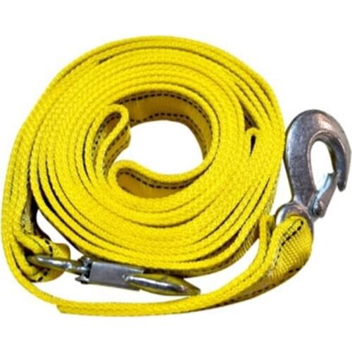 4M Heavy Duty 5 Ton Car Tow Cable Towing Pull Rope Strap Hooks Van Road Recovery