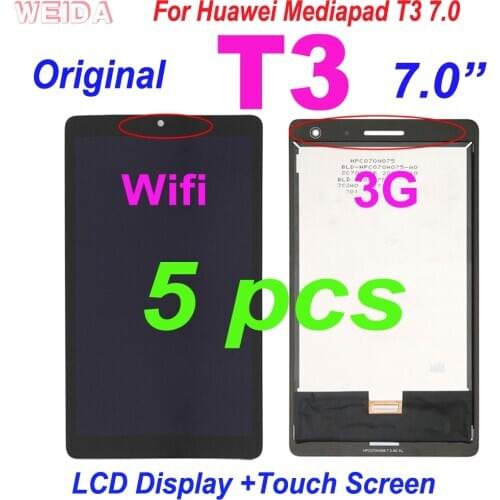 5 PCS 7” Original LCD For Huawei Mediapad T3 7.0 3g or wifi BG2-W09 BG2-U01 BG2-U03 LCD Display Touch Screen Digitizer Assembly
