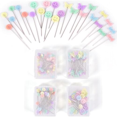 50pcs/set Patchwork Needle Craft Flower Button Head Pins Embroidery Pins for DIY Quilting Tool Sewing Accessories