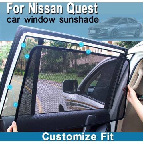 6pcs High-end custom For Nissan Quest 2015-2018 card type magnetic car curtain sun shade car window shade car styling