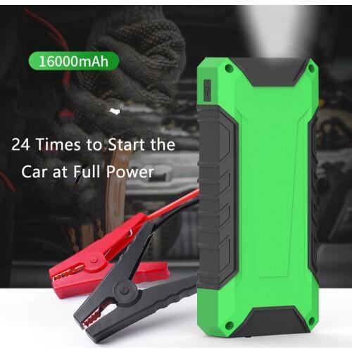 600A Emergency Car Jump Starter Power Bank 16000mAh Portable Charger Powerbank Car Booster Starting Device with SOS Flashligt