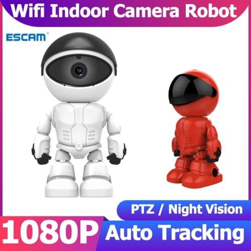 ESCAM PT205 1080P Smart IP Camera Robot WIFI Indoor Baby Monitor Night Vision Smart Home Security Camera Video CCTV Surveillance