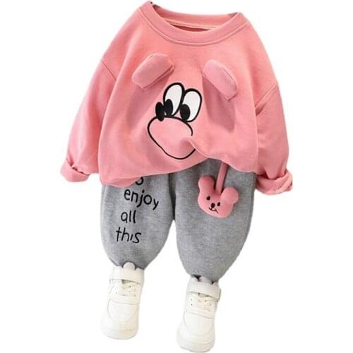 New Spring Autumn Children Casual Clothes Baby Boys Cartoon T Shirt Pants 2Pcs/sets Kids Girls Toddler Clothing Infant Tracksuit