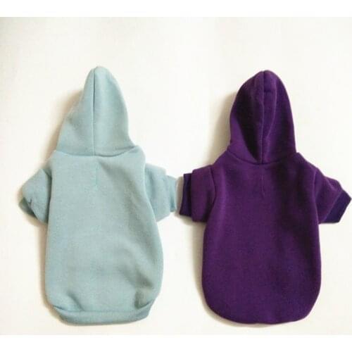 Good Quality Plain Dog Big Dog Hoodies 3XL Polyester Purple Rose Red Pet Cats Blank Clothes Autumn Winter Capucha De Mascota