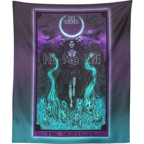 Death Tarot Card Pagan Witch Color Gothic Wall Hanging Home Decor