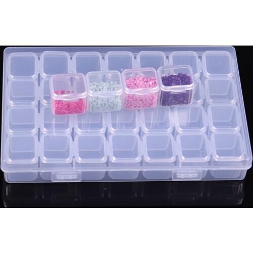 28/56/84 Grid 5d Diamond Painting Accessories Storage Box Diamond Painting Square Drill Storage Box Transparent Container Tool