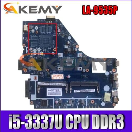 AKEMY NBMEP11003 Z5WE1 LA-9535P Main Board For Acer aspire E1-570 E1-570G NV570P Laptop Motherboard i5-3337U CPU DDR3