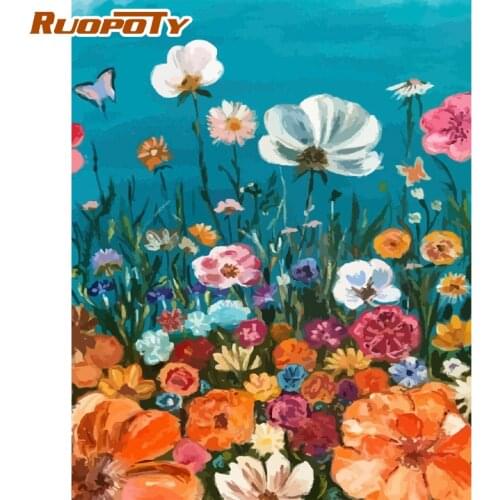 RUOPOTY Picture By Numbers Kits For Adults Kids Handmade 60x75cm Frame Home Decoration Acrylic Drawing Wall Artworks