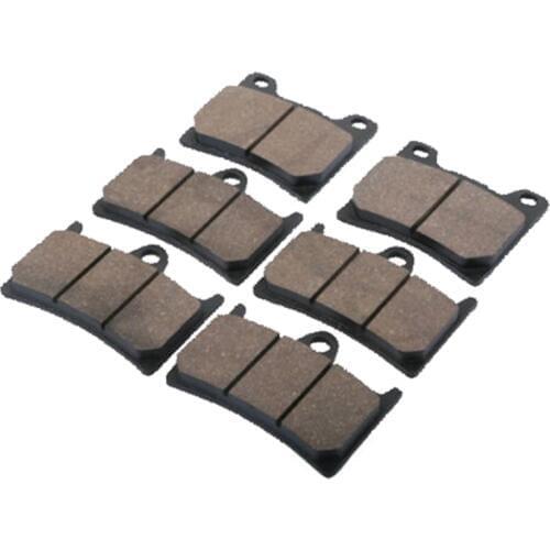 6pcs Motorcycle Front & Rear Brake Pads For Yamaha XJR 1300 / SP 1999-2001 YZF 1000 R1 2004- FZ8 2010- BT1100 BULLDOG 2002