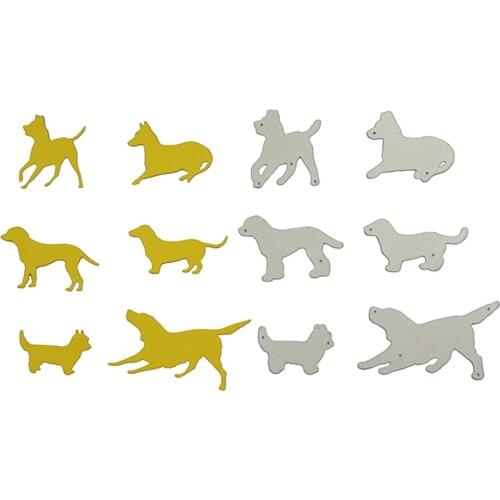 Lovely Dog Cutting Template 6 Kinds Dog Die Cuts for Decorative Scrapbook Album Paper Card Craft Embossing Stencils