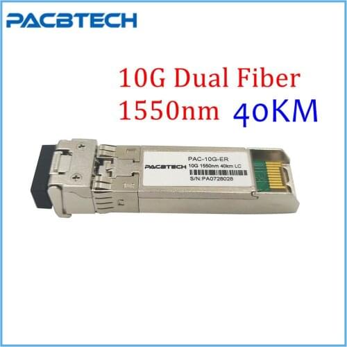 10G SFP+ Transceiver ER 40km 1550nm Dual Fiber LC Connector Switch SFP Module 10G Fiber Optical Module Router Switch 2 pieces