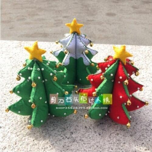 Christmas decorations / Christmas tree / decorations Fabric Felt kit Non-woven cloth Craft DIY Sewing set Handwork Material DIY