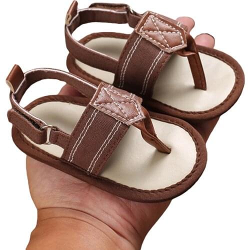 Summer Baby Boys Girls Sandals Anti-Slip Sole Flip Flops Toddler First Walking Shoes