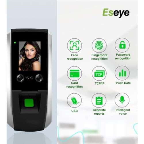 Eseye Biometric Face Recognition Attendance System Fingerprint USB Support Multiple Languages Access Control Attendance Machine