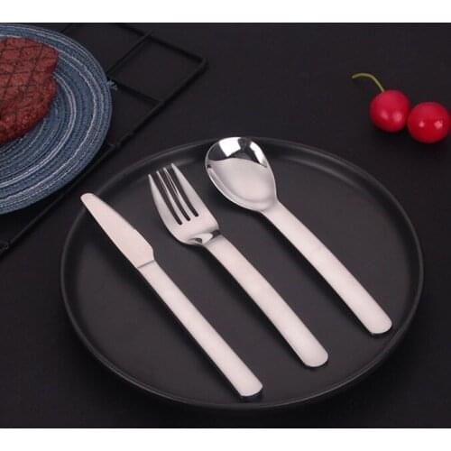 Western Steak Cutlery 304 Stainless Steel Tableware Thickened Knife Fork Spoon Coffee Scoop Dessert Tools High Quality