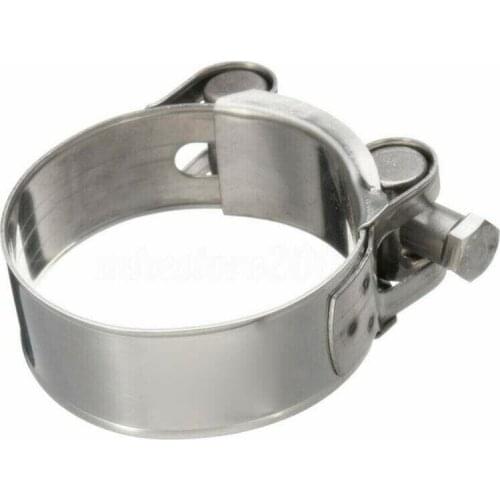 High Quality Stainless Steel Universal Motorcycle Motorbike Exhaust Pipe Clamp Clip Silver Exhaust Pipes Car Accessories