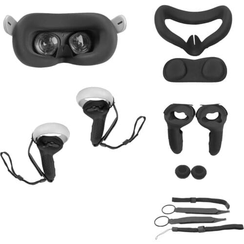 VR Headset Eye Face Mask Cover For Oculus Quest 2 VR Glasses Gaming Handle Protective Cover For Oculus Quest2 Vr Accessories