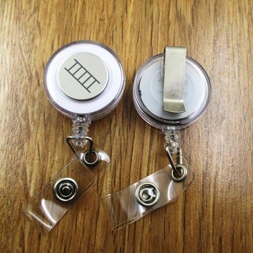 Ladder ID Badge Reel gift for him/her friend family retractable recoil id badge holder work fun