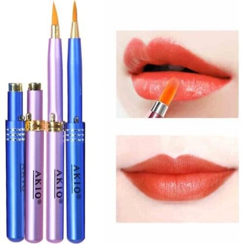 1pc Beginner Portable Makeup Brushes Telescopic Lip Brush Lipstick Smudge Tools Mini Beauty Make Up Accessories For Dropshipping