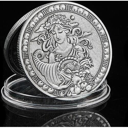 2020 Constellation Virgo Astrology Commemorative Token Antique Silver Plated Coin Value