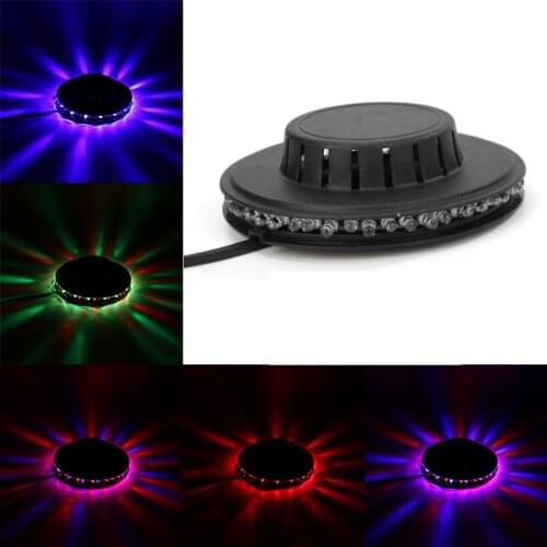 48LED Colorful Rotating RGB LED Stage Light Xmas Party Effect Light Magic Double Balls LED KTV Bar DJ Disco Light