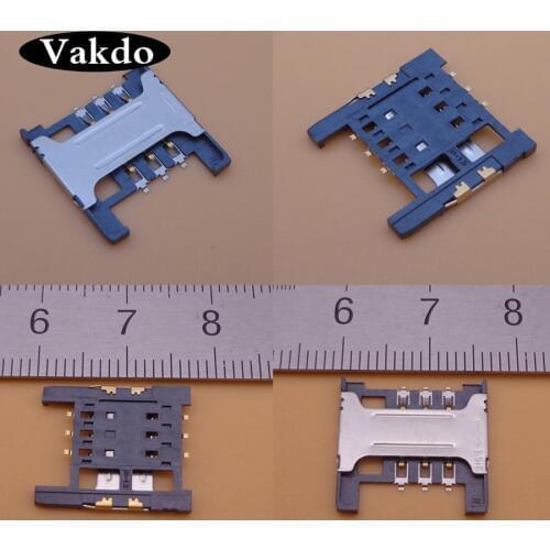 5PCS/LOT mobile phone SIM card reader socket slot Insert type Bridge high quality holder Connector for Lenovo A288t A336 A298T
