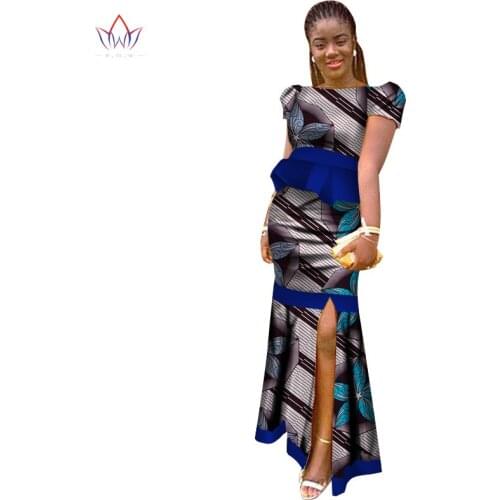Africa Style New Fashion African Dresses for Women Dashiki Plus Size African Clothes Elegant Party Dress From China WY2535