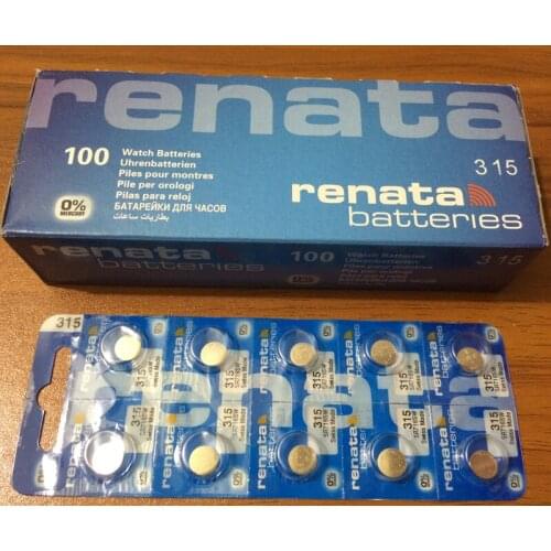 100X renata Silver Oxide Watch Battery 315 SR716SW 716 1.55V 100% original brand renata 315 renata716 battery
