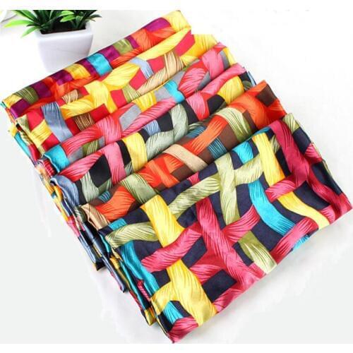 Satin printed fabric linning craft material ribbon packing glossy fabrics fashion DIY use