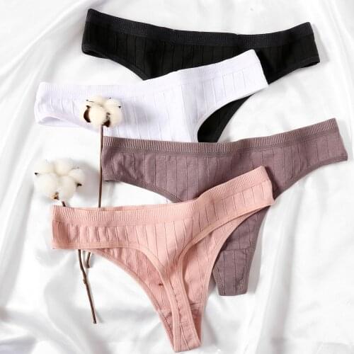 BALDAUREN Seamless Panties For Women Low Waist Pure Cotton G-string Sexy Women Thongs Female Underwear Solid Womens Lingerie